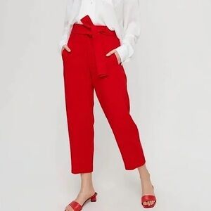 Wilfred Red tie front pants